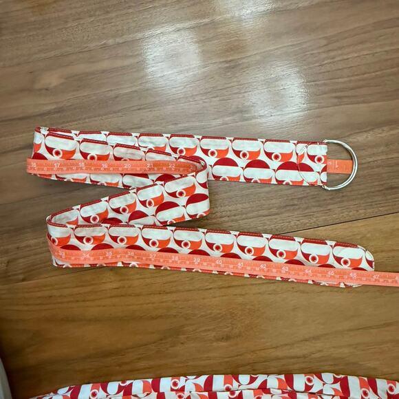 Akris Punto Dress Size 8 Cotton Belted Pockets Mod Retro Bird Circle Dot NWOT - Picture 14 of 16